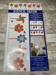 VTG Plaid Stencil Home Decor Fun with Pinwheels Pattern #26725 - Flowers Ladybug