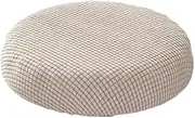 Round Cushion Stool Covers for Comfortable Seating Removable Machine Washable Cover Polyester Stool Cushions Seat Covers, Khaki