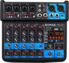 6 Channel mini DJ Audio sound mixer console with USB interface, Bluetooth, Stere