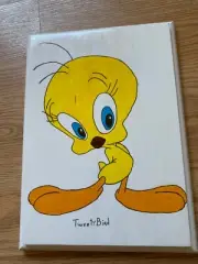 TWEETY BIRD BIG FOOT WOOD PLAQUE . CAN BE HUNG ON WALL