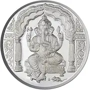 Ganpati Coin In Pure Silver 999 Religious Coin 150 Grams