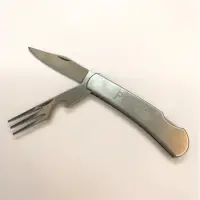 在飛比找蝦皮購物優惠-［沐沐屋] POLER 摺疊瑞士刀/叉兩用餐具 露營餐 具刀