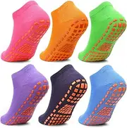 [Tphon] Toddler Non Slip Socks 12 Pairs Anti Slip Socks for 1-10 Years Old Boys Girls, #2 Girls 6 Pairs, 2-5 Años