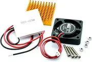 WWZMDiB Peltier Cooler Module Kit 12V 40mm x 40mm (1 TEC1-12706 + 1 Heatsinks + 1 Fans) for Desktop, Laptop, Server