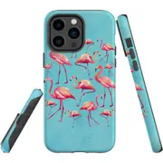 For iPhone 14 Pro Max Case Tough Protective Cover, Flamingoes