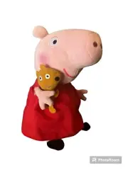 TY Beanie Buddies Collection PEPPA PIG Buddy w/ Teddy Plush Stuffed Toy