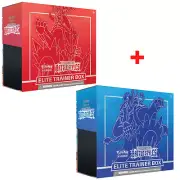 2 x POKEMON TCG Sword and Shield Battle Styles Elite Trainer Box RED + BLUE