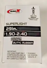 RavX Superlight 29x1.90-2.40 Bicycle Inner Tube Presta 48mm