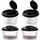 4 Pack Salt and Pepper Shaker Set Mini Plastic Damp Proof Popcorn Containers