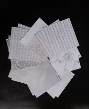 Cardstock 6X6 Paper 16 Pgs Scrapbooking Junk Journal Bridal Wedding Elegant 1004