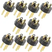 UPKOCH 10pcs Plated XLR Connector Pin Plug for Microphone Audio Cables Easy to Install for DIY Microphone Amplifier and Mixer Connections