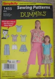 Simplicity Pattern 1455 Girls Blouses, Skirt, Pants & Shorts Size 3-6