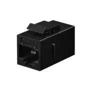 RJ45 Cat6 Coupler Inline 8P8C Type Keystone Jack For Wall Plate Panel Black