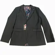 NWT Ted Baker London Mens Sz 3 (M) Navy Core Suit Jacket Blazer 2-Button Halznut