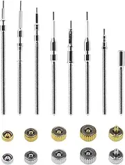 [EMSea] 162pcs Watch Repair Kit Copper Stainless Steel Watch Stem Extender Watch Crowns 3.5mm / 4.0mm /4.5mm /5.0mm /7.5mm Replacement for Watch Repairing Worker
