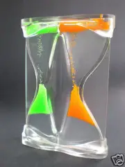 5 1/4" Double Sand Timer Really Weird Sand Goes Up NIB
