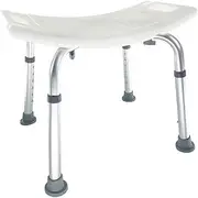 [ROFVMILE] Shower Chair Adjustable Bath Stool Chair for Inside Shower Tool Free Assembly Shower Seat for Bathtub Shower Stools for Seniors Adults Disabled (White Shower Chair)