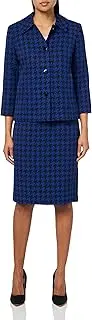 [Le Suit] Women's Four Button Boxy Blazer & Skirt, 2pc Set