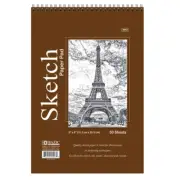 New 6X8 Spiral Sketch Book Paper Pad 50 Sheet High Quality Premium Draw