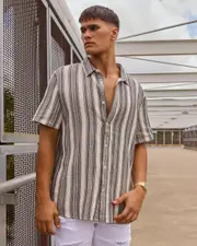 [Lucid] Lucid Men's Verge Short Sleeve Shirt in White Size Small S White