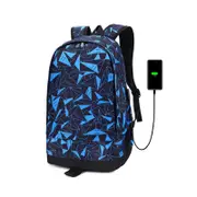 Backpack Student School Bag Outdoor Waterproof Large-capacity Backpack Mountaineering Travel Basketball Bag-Blue