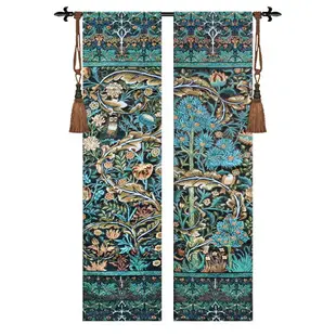 鳳凰藝術掛毯 滌綸新品 歐式壁毯 布藝軟裝 威廉莫里斯 藍色叢林