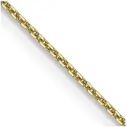 [JewelryWeb] 10k Solid Yellow Gold .80mm Sparkle Cut Cable Chain Necklace Chain-Necklace for Women and Men