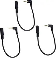Vaguelly 3pcs Bend Male to Female Aux Extension Cable Durable TPE Audio Extension for Cellphones Tablets Computers and Speakers Premium Sound Quality Wide Compatibility