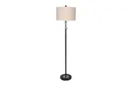 Sarantino Metal Floor Lamp with Cream Drum Shade