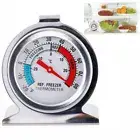 Stainless Steel Fridge Freezer Dial Thermometer Temperature Gauge Stands & Hangs