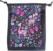 Tarot Card Bag - Durable Tarot Card Bag Jewellery Bag with Drawstring - Novelty Tarot Card and Dice Storage Bag, Board Game Embroidery Tarot Bag for Tarot Enthusiasts, 13 x 18, 94, Siehe Beschreibung