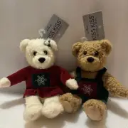 Hallmark Kiss Kiss Mistletoe Bears, Magnetic Noses Vtg Collectible