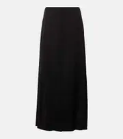 [Dries Van Noten] Dries Van Noten Satin crêpe maxi skirt AU 10 black