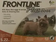 FRONTLINE Plus for 5 to 22 Pounds Dogs - 6 Doses