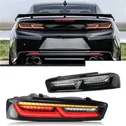 Car Lights Compatible with Chevy Camaro Tail Light Coupe 2016 2017 2018 Rear Tail Lamps Assembly Sequential Turn Signal(RED)