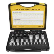 Nut and Bolt Thread Gauge - 44 PCS Nut and Bolt Checkers Individually Housed ...