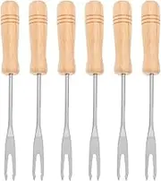 Hemoton 6pcs Telescoping Fork Fondue Chocolate Cheese and Fruit Lightweight Corn and Dessert Stirring Tools Handle for Home and Outdoor Use