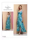 Vogue Sewing Pattern 1625 Misses 4-12 Maxi Dresses Cowl Neck & Shaped Hem