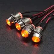4Led RC Truck Car Led Light Kit,WONFAST LED RC Car 2 White Headlights 2 Red Taillight Set Accessories for 1/10 1/12 1/8 RC Car Truck Tank Crawler for Redcat Axial Traxxas HSP Tamiya SCX10(Yellow)