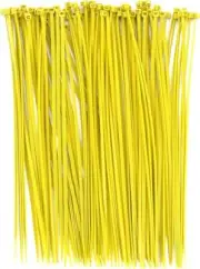 Colorful Cable Zip Ties, 100 Packs Self Locking Wire Ties, (Yellow, 8 Inch)