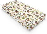 Cute Farm Animals Baby Changing Pad Covers for Boy Girl 32''x16'' Farm Chicken Lamb Pig Dog Horse Barn Sunflower Fitted Diaper Changing Table Sheets Spring Farm Life Soft Breathable Change Table Mats