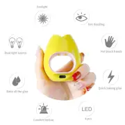 1 Set Nail Uv Lamp Dual Light Source Quick Baking Glue Rose Shape Mini Gel Glue