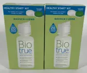 2 Bausch + Lomb *Biotrue* Multi-purpose Solution~ Travel kit ~2 fl oz (60 ml)x2