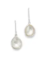 Ippolita Sterling Silver Rock Candy Mother-of-Pearl & Clear Quartz Doublet Mini Teardrop Earring
