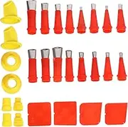 1 Set Glue Sealant Caulking Nozzle Applicator Nozzle Cap Stainless Steel Caulk Tool Silicone Nozzles Sealant Tip Caulk Tips Glue Tips for Glue Bottles Glue Dispenser Plastic