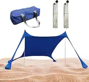 Beach Tent | Outdoor Sun Shade UPF50+,Portable Wind-Proof Sunshade Beach Tent for Park Vacation Family Outing Camping Fishing Picnic