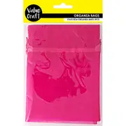 Value Craft Organza Small 17cm X 12.5cm Hot Pink 5 Piece