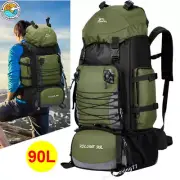 90L Travel Bag Camping Backpack Hiking Army Climbing Mountaineering Sport Bag