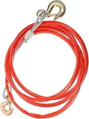 DRESSOOS Racing Tow Cable Heavy Duty Traction Rope for Emergency Vehicle Towing Durable Wire Pull Cable with Hook for Cars Boats and Tractors