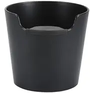 Coffee Powder Residue Bucket 2-in-1 Knocking and Pressing Powder Bucket Powder Residue Box Handle Pressing Powder Mini Coffee Machine Accessories Durable Affordable and Convenient, Black